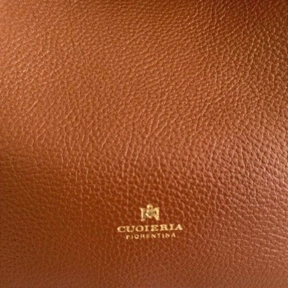 Cuoieria‎ Fiorentina Candy Bucket Bag Cognac Brown Grained Leather